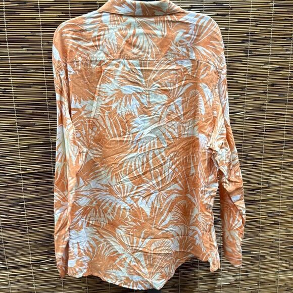 Inc International Concepts Men's Andy Abstract Palm Print Long-Sleeve Shirt, Cre - Picture 3 of 3